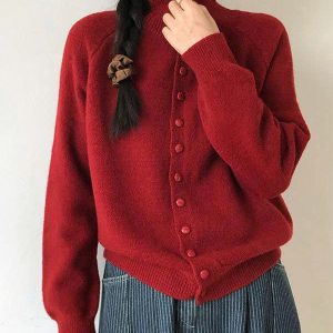 CARDIGAN CỔ CAO DÁNG RỘNG