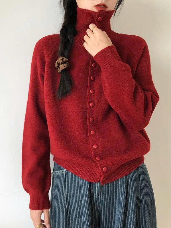 CARDIGAN CỔ CAO DÁNG RỘNG