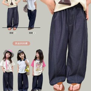 Quần jean rộng ống suông cho bé hãng ambb
