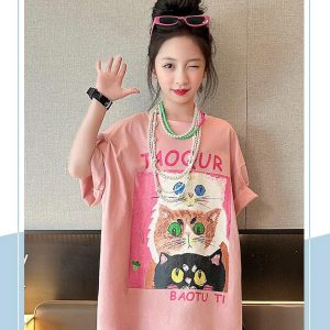 ÁO THUN HỒNG DÁNG DÀI SZ ĐẠI