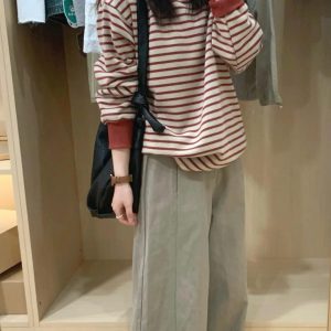 ÁO KẺ DÀI TAY BASIC