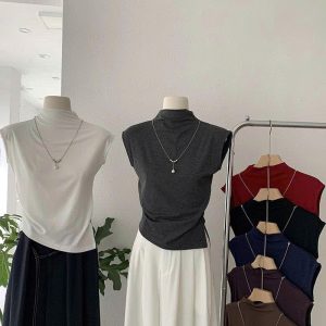 ÁO TAY HẾN CỔ ĐỨNG KÈM VÒNG CỔ