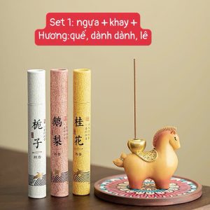 SET NGỰA ĐỐT TRẦM HƯƠNG