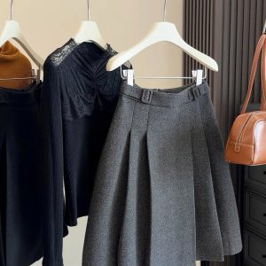 CHÂN VÁY DẠ XẾP LY ANNA