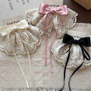 Kẹp tóc nơ ren công chúa bg
