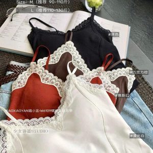 ÁO HAI DÂY REN CỔ V