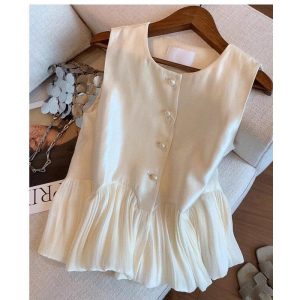 Áo kiểu Pháp phối bèo không tay