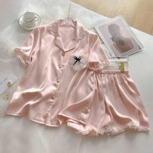 BỘ PIJAMA CỘC TAY CHO NỮ