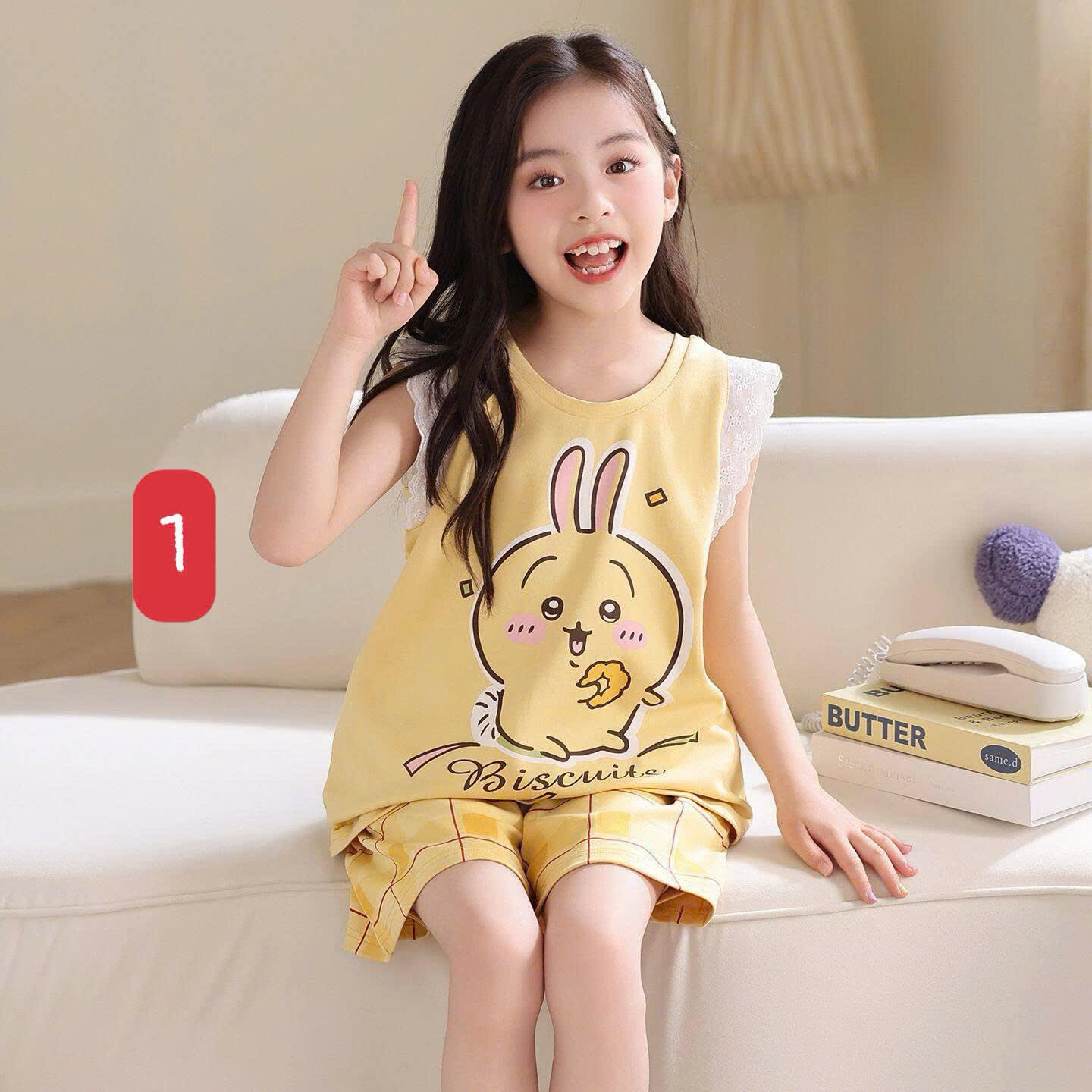 BỘ COTTON NGUYÊN CHẤT MẶC NHÀ CHO BÉ