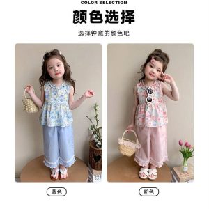 SET ÁO HOA MIX QUẦN SUÔNG BÉ GÁI