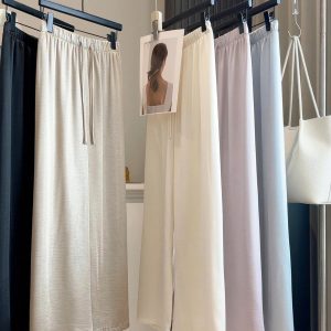 Quần lụa bụng chun ống suông Anna