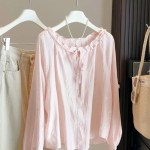 ÁO SƠ MI CỔ BÈO ANNA