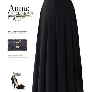 Chân váy xếp ly bản to Anna