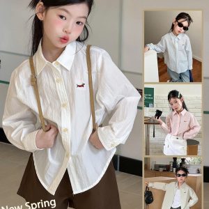 SƠ MI ĐŨI DÀI TAY THÊU LOGO AMBB