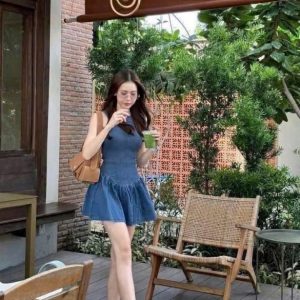 VÁY SÁT NÁCH DENIM LIỀN THÂN