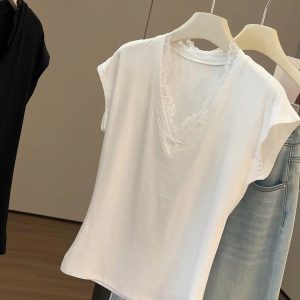 ÁO THUN TAY HẾN VIỀN REN ANNA