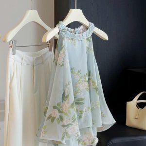 ÁO YẾM HOA NHÚN CỔ TIỂU THƯ ANNA