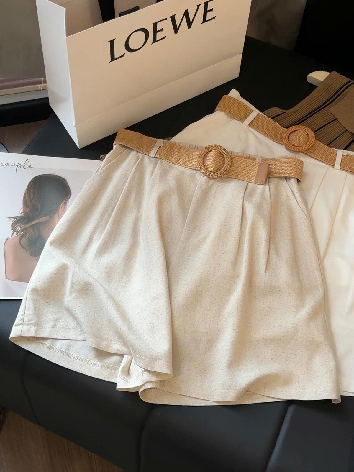 SHORT ĐŨI KÈM BELT NÂU ANNA