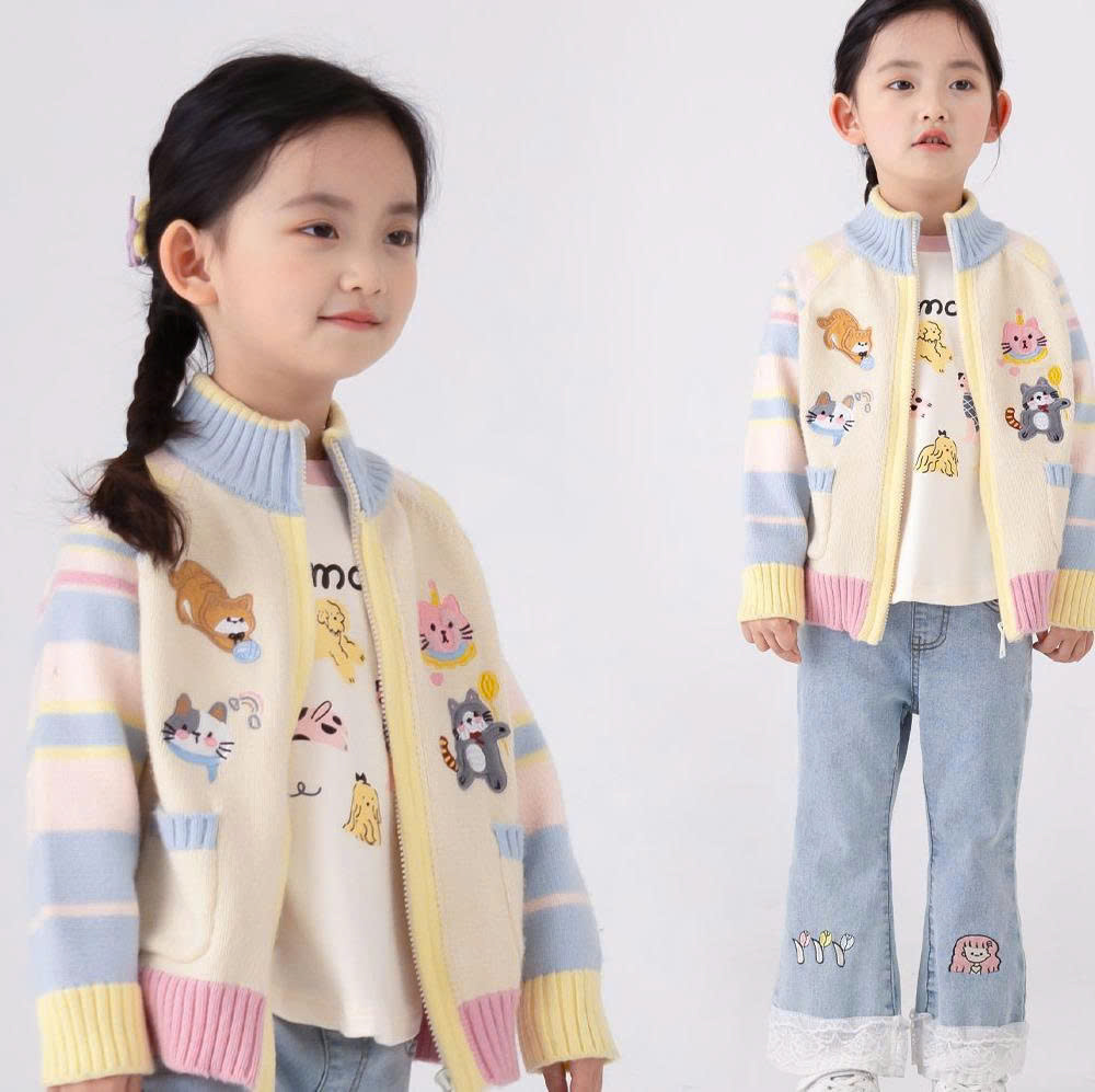 ÁO LEN MÈO CUTE CHO BÉ GÁI