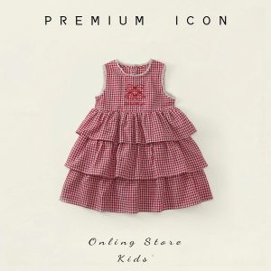 ĐẦM CARO ĐỎ XẾP TẦNG PREMIUM