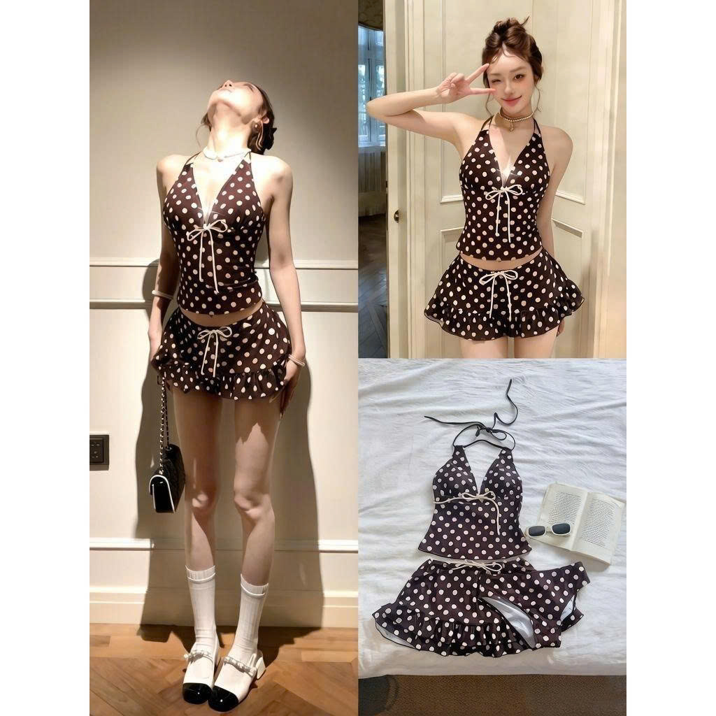 SET VÁY BƠI CHẤM BI CHO NỮ