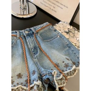 QUẦN SHORT JEANS TUA RUA CHO NỮ