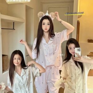 BỘ MẶC NHÀ HOẠ TIẾT NƠ