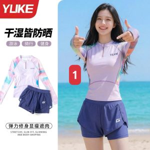 BỘ ĐỒ BƠI NỮ DÀI TAY QUẦN SHORT YUKE