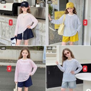 ÁO KẺ SỌC CHO BÉ GÁI