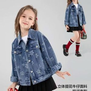 ÁO KHOÁC DENIM HOA