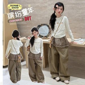 SET BỘ ÁO CHẤM BI MIX QUẦN XẾP LY BÈO BG