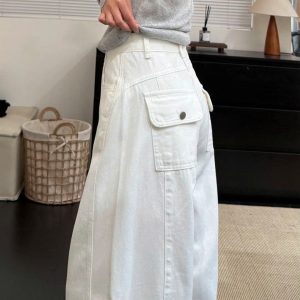 QUẦN ỐNG RỘNG PHỐI TÚI NẮP CÚC SAU