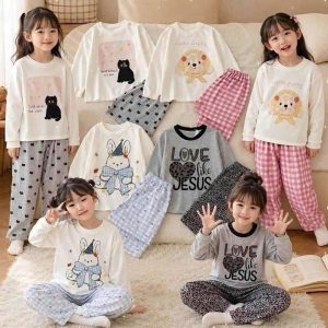 Bộ đồ ngủ cho bé chất liệu cotton cao cấp 10A