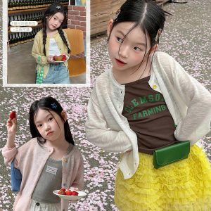 Áo cardigan len dệt kim chống nắng AMBB
