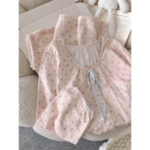 BỘ NGỦ CHẤM BI MẶC NHÀ CHO NỮ