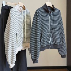 ÁO NỈ KẺ KHÓA KÉO ANNA