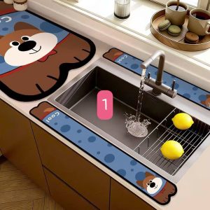 Set 3 thảm trải bồn rửa bát thấm hút