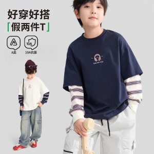 Áo thun cotton dài tay cho bé size đại