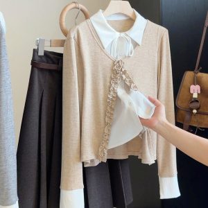 Áo thun thiết kế giả 2 mảnh Anna