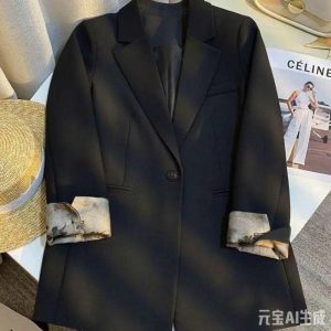BLAZER NỮ TAY LẬT HOẠ TIẾT
