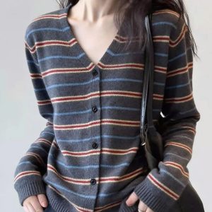 ÁO CARDIGAN KẺ CAO CẤP CHO NỮ