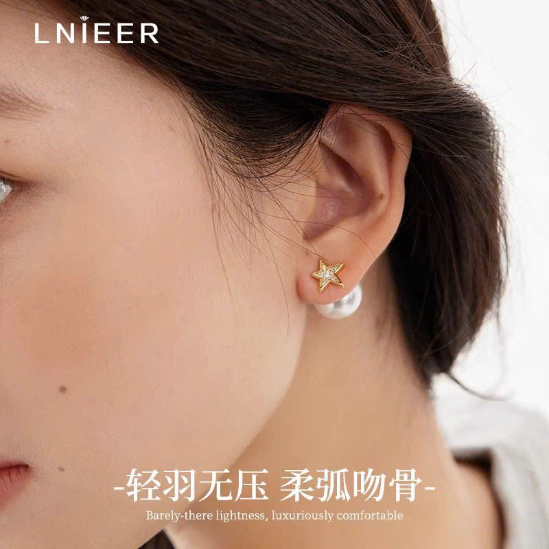 Hoa tai ngôi sao ngọc trai Lnieer