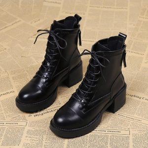 BOOT BUỘC DÂY CỔ CAO GÓT 6.5CM