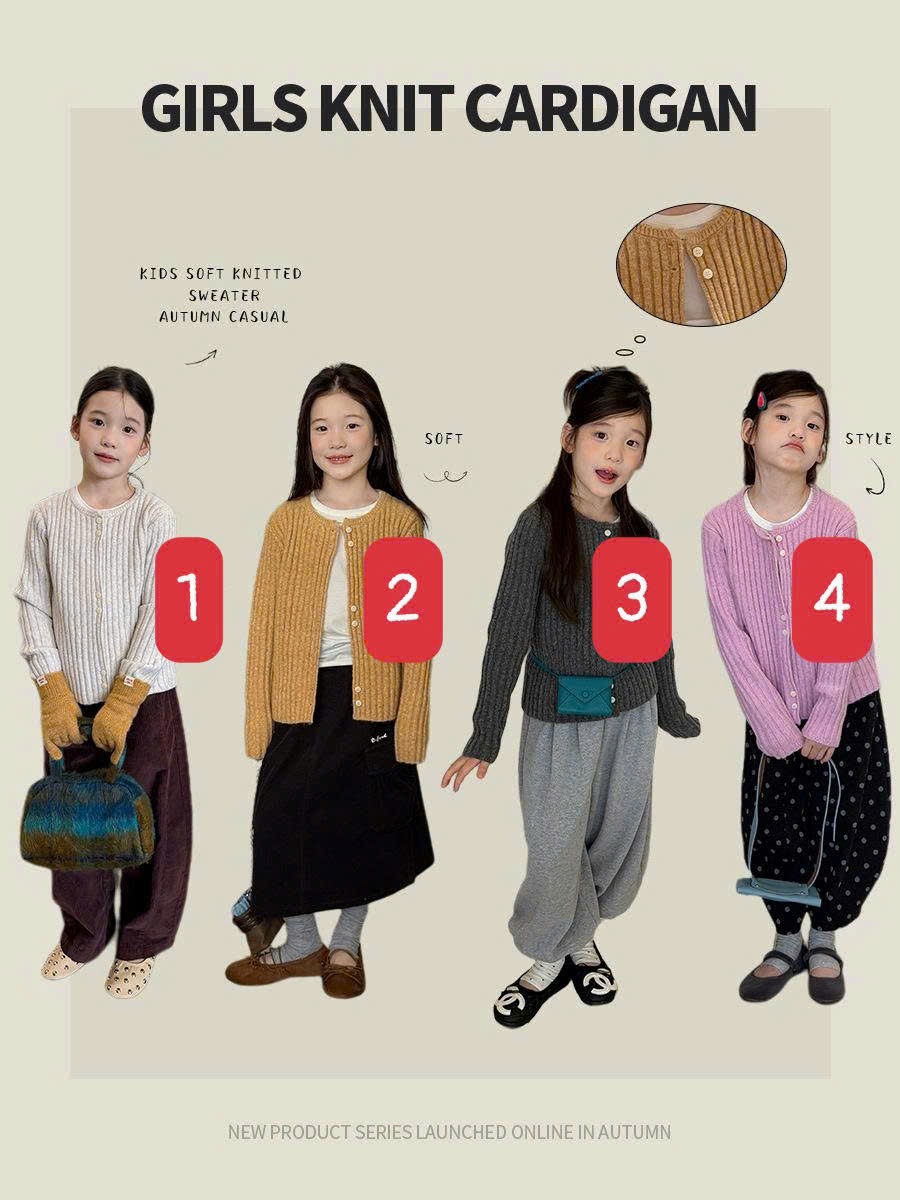 CARDIGAN LEN GÂN CỔ TRÒN AMBB