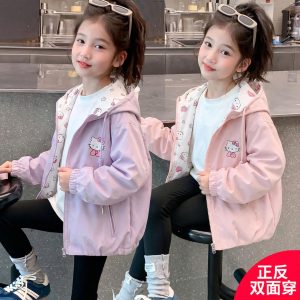 ÁO KHOÁC GIÓ 2 MẶT HELLO KITTY