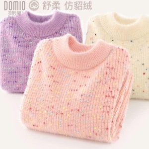 ÁO LEN CHẤM HẠT NHIỀU MÀU CHO BÉ GÁI